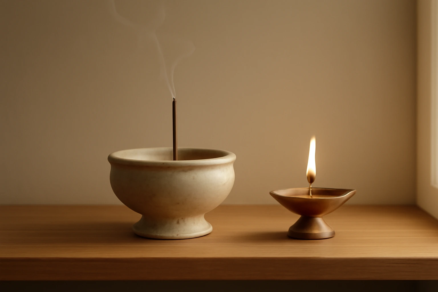 Bát hương, lư hương, đèn thờ: chọn chất liệu, đặt cho vững và giữ an toàn lửa khói