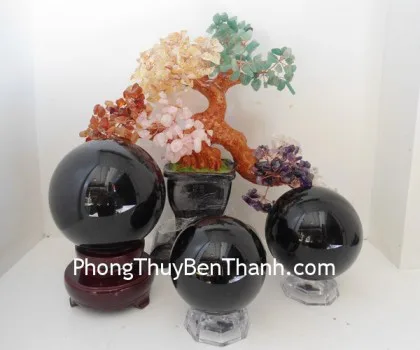 Cầu đá hắc ngà(thạch anh đen) K070-S2-1773